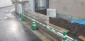 ブロック積作業