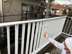 スチールフェンスの塗装