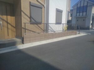 ブロックとフェンスの設置工事