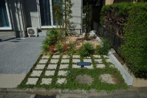 新築外構で花壇を施工